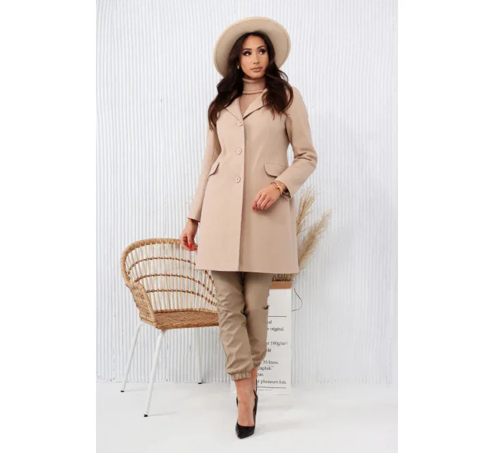 Dámský kabát Emili Béžová - Merce Dámský kabát Emili Béžová - Merce