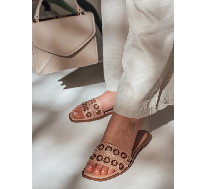 béžové dámské žabky Dstreet model 21986619 - FashionStreet