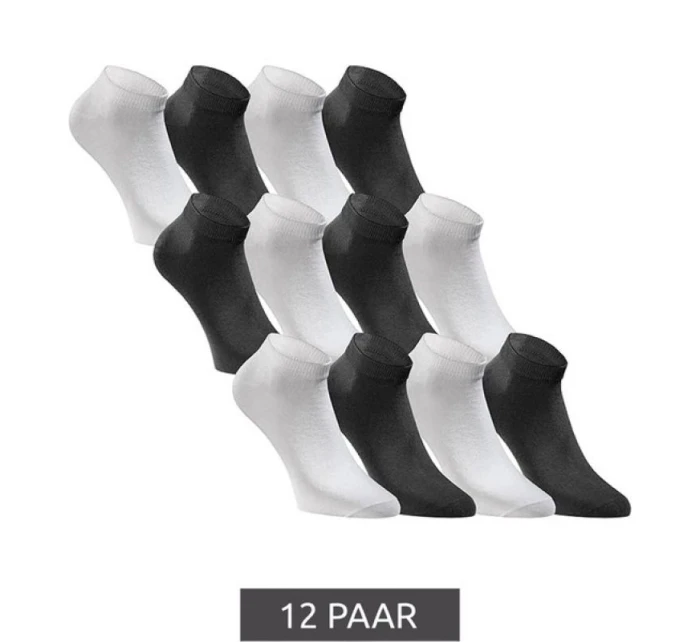 Jack&Jones Unisex 12pack ponožky 12260511 BLK/WHT