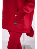 Bavlněná souprava, zateplená mikina + legíny červený Bavlněná souprava, zateplená mikina + legíny červený