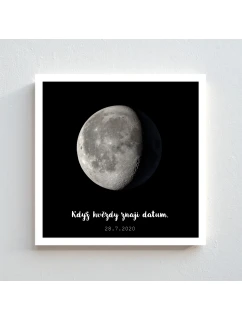 Personalizovaný magický fotoobraz v rámu - čtverec 20x20 - měsíční fáze