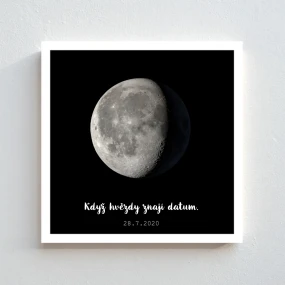 Personalizovaný magický fotoobraz v rámu - čtverec 20x20 - měsíční fáze