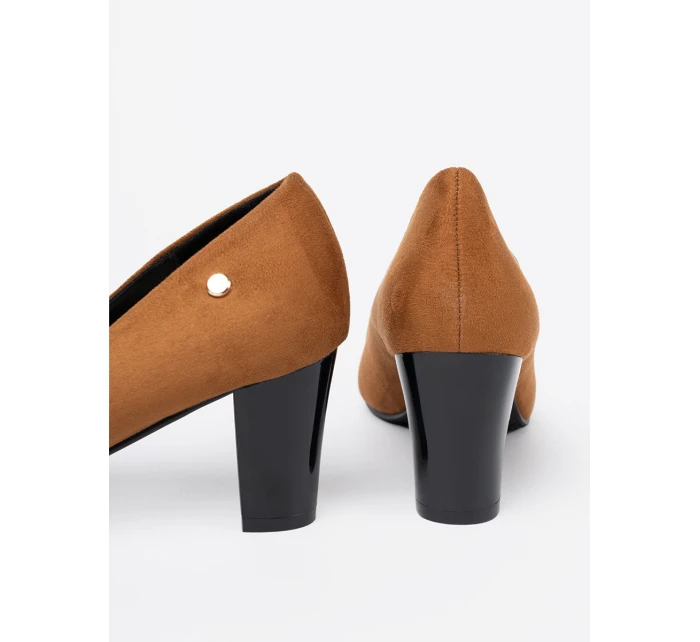 Módní lodičky model 21266916 dámské na širokém podpatku - GOODIN Módní lodičky model 21266916 dámské na širokém podpatku - GOODIN