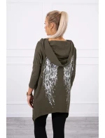 Blúzka s potlačou krídla khaki Blúzka s potlačou krídla khaki