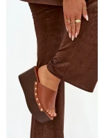 Dámské nazouváky na platformě s přezkami Camel Mareline Dámské nazouváky na platformě s přezkami Camel Mareline