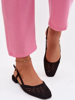 baleríny z eko semiše černé model 21954611 - Boto