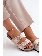 Dámské pantofle s ozdobami Zlaté model 22125803 - Boto