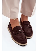 Dámské mokasiny z imitace semiše Vinceza 62273 Čokoládové