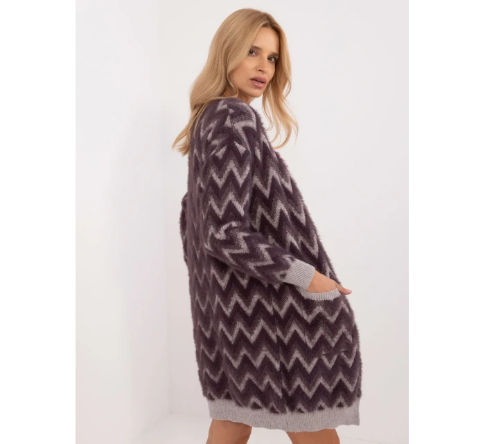 Cardigan AT SW 2340 A.00 tmavo fialový