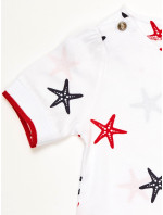 Biela dievčenská tunika s hviezdami