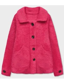 Krátka košeľa s gombíkmi z alpaky v ružovej farbe (537)