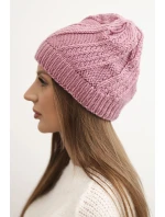 Dámská zimní čepice z vlny model 21750350 tmavě růžová - K-Fashion