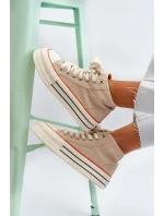 Dámské tenisky na platformě béžové model 21652307 - Boto Dámské tenisky na platformě béžové model 21652307 - Boto