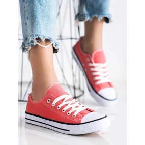 Výborné ružové tenisky dámske bez podpätku