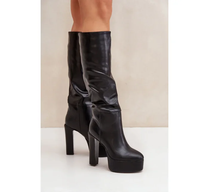 Čižmy na podpätku model 204663 Step in style