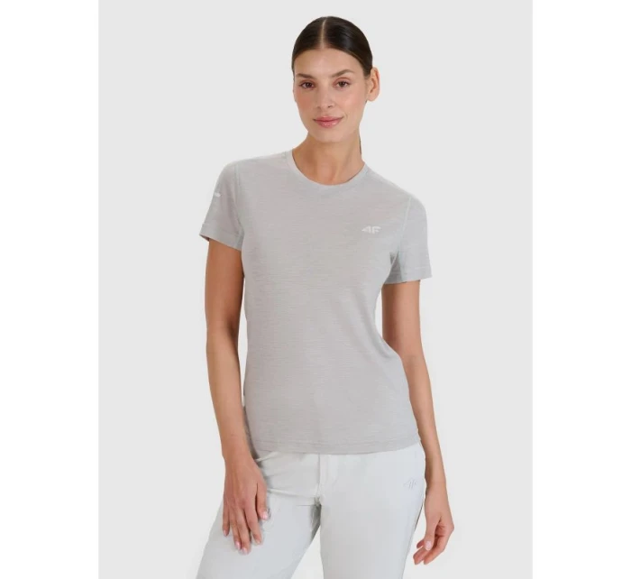 Dámské trekingové tričko z Merino vlny model 21434481 - 4F Dámské trekingové tričko z Merino vlny model 21434481 - 4F