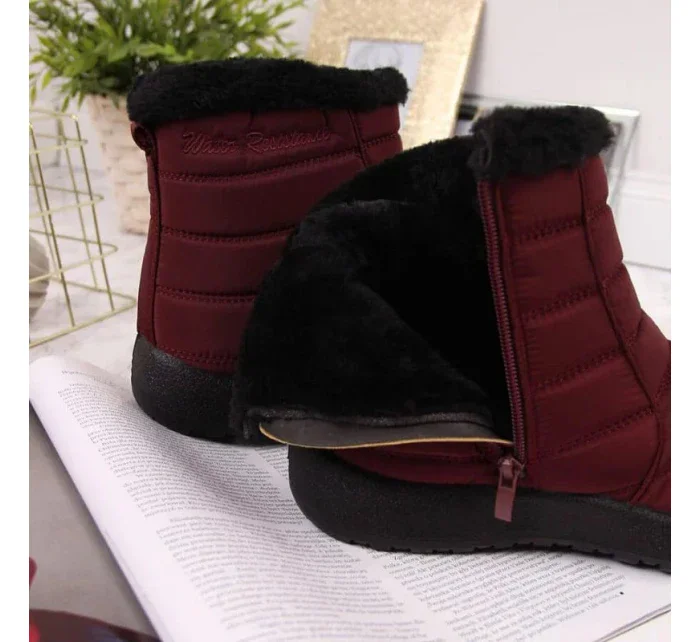 Dámske nepremokavé snehové topánky 9SN26-1467 EVE181C Burgundy - NOVINKY