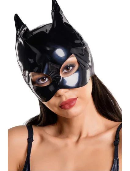 Dámska sexy erotická maska Erolanta 955020 Black - lesklá Dámska sexy erotická maska Erolanta 955020 Black - lesklá