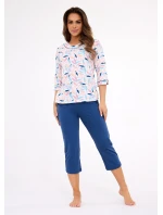 model 21230887 Amelia 2 3/4 M2XL dámské pyžamo - Cornette