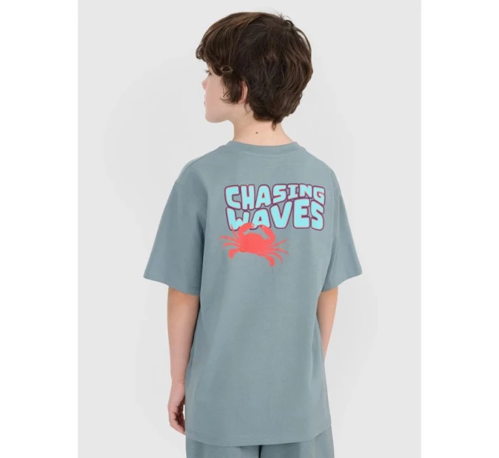 Chlapecké tričko oversize s potiskem model 21436124 - 4F Chlapecké tričko oversize s potiskem model 21436124 - 4F