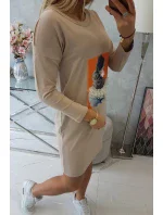 Šaty s 3D béžová model 18744124 - K-Fashion