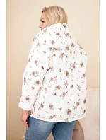 Plus veľkosť dámske jarné bundy s malým kvetinovým vzorom Fango