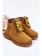Dziecięce Ocieplane Botki Trapery Camel Walter Dziecięce Ocieplane Botki Trapery Camel Walter
