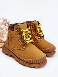 Dziecięce Ocieplane Botki Trapery Camel Walter