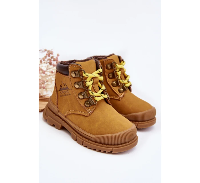 Dziecięce Ocieplane Botki Trapery Camel Walter Dziecięce Ocieplane Botki Trapery Camel Walter