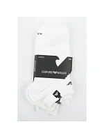 Emporio Armani Calza Ponožky na nohy bavlnené biele pohodlné 3-pack
