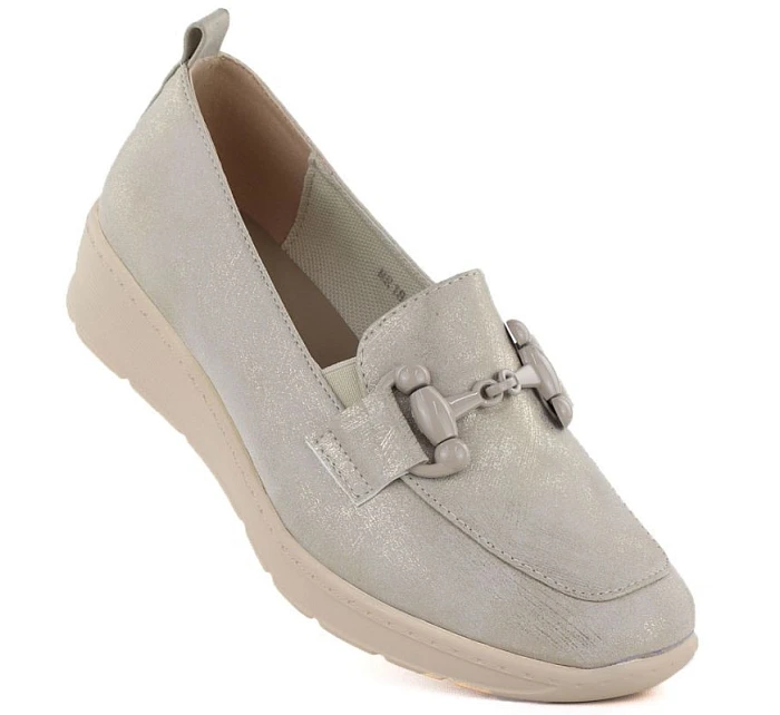 Dámske topánky na platforme, zlaté M.Daszynski MR1840