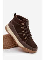 Zamszowe Buty Trekkingowe Męskie Big Star SS174263 Brązowe