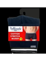 Dvojité balenie bavlnených boxeriek COTTON STRETCH BOXER 2x - BELLINDA - čierne