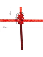 Záves na dvere 33x42 cm červená stuha