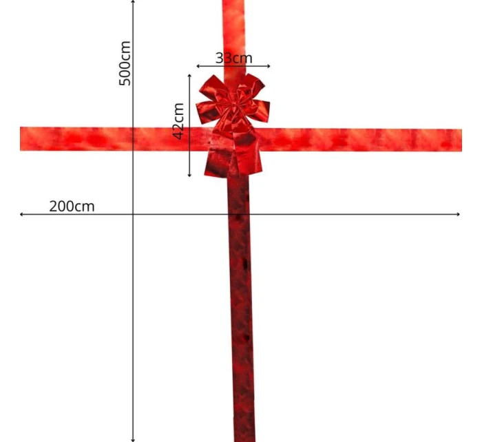 Záves na dvere 33x42 cm červená stuha