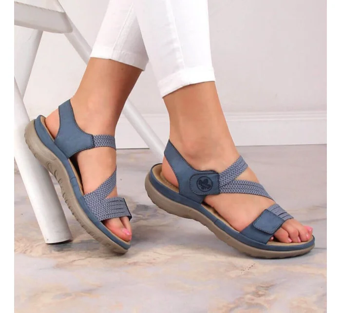 Pohodlné modré sandále Rieker W RKR587