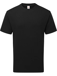 Tričko Fruit of the Loom Pure Cotton T z hrubej bio bavlny 16.1362 čierne