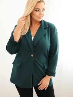 Dámske viskózové sako s dlhými rukávmi a golierom Marine