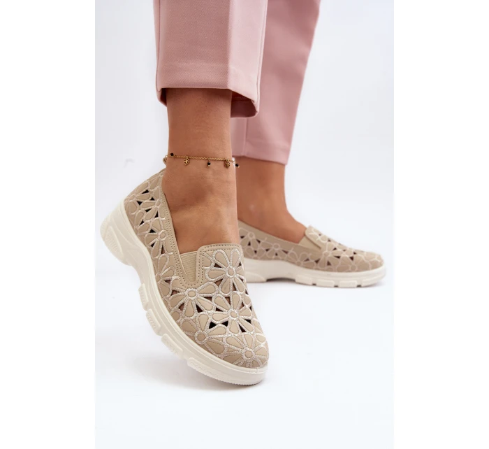 Dámské boty v béžové barvě model 21648197 - EVENTO
