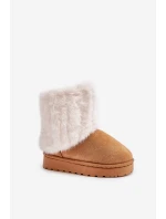 Dětské Sněhule S Kožíškem Camel model 21672884 - Boto Dětské Sněhule S Kožíškem Camel model 21672884 - Boto