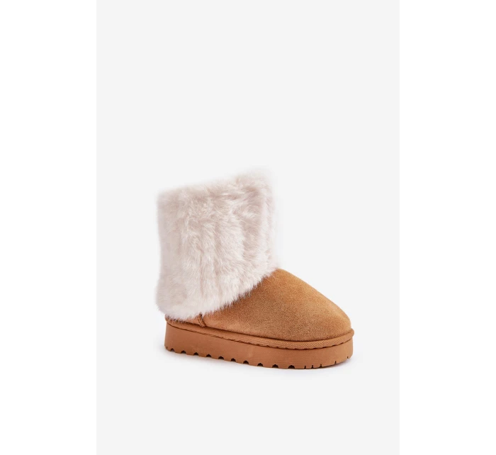 Dětské Sněhule S Kožíškem Camel model 21672884 - Boto Dětské Sněhule S Kožíškem Camel model 21672884 - Boto