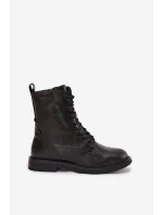 Kožené Zateplené Dámské Kotníkové Workery Big Star model 21708648 Černé - Big Star Shoes