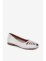 baleríny z přírodní kůže  Bílá model 22123128 - Maciejka