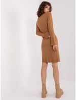 Sukienka BA SK model 19011789 camelowy - FPrice Sukienka BA SK model 19011789 camelowy - FPrice