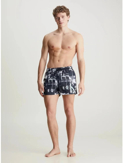 Pánské plavky černobílé s model 19701751 - Calvin Klein Pánské plavky černobílé s model 19701751 - Calvin Klein
