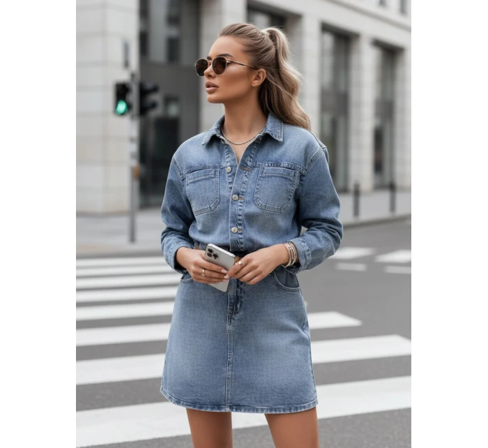 Dámske mini šaty JINELLA EY2569 Jeans blue - Fashion Street