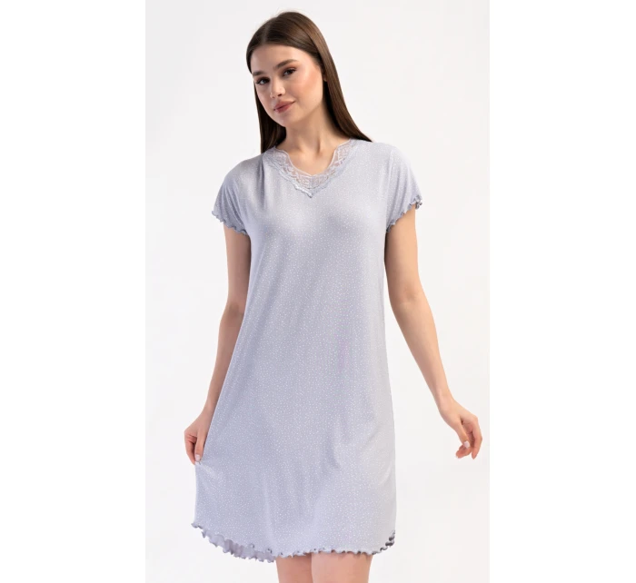 Dámska nočná košeľa s krátkym rukávom Snowflake