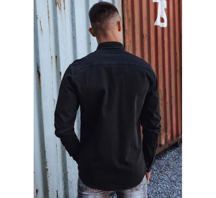 Pánská džínová košile černá Dstreet model 21978423 - FashionStreet