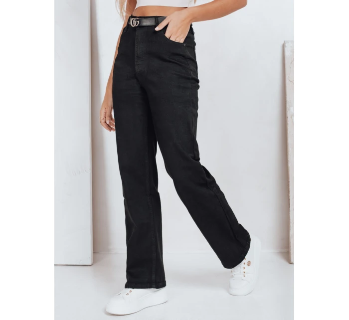 Dámské široké džíny černé model 21992488 - Dstreet Dámské široké džíny černé model 21992488 - Dstreet