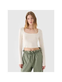 Dámské hladké tričko s dlouhým rukávem model 21431869 - 4F